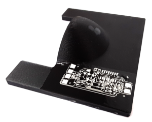 printed circuit on a 3D printed plastic dome