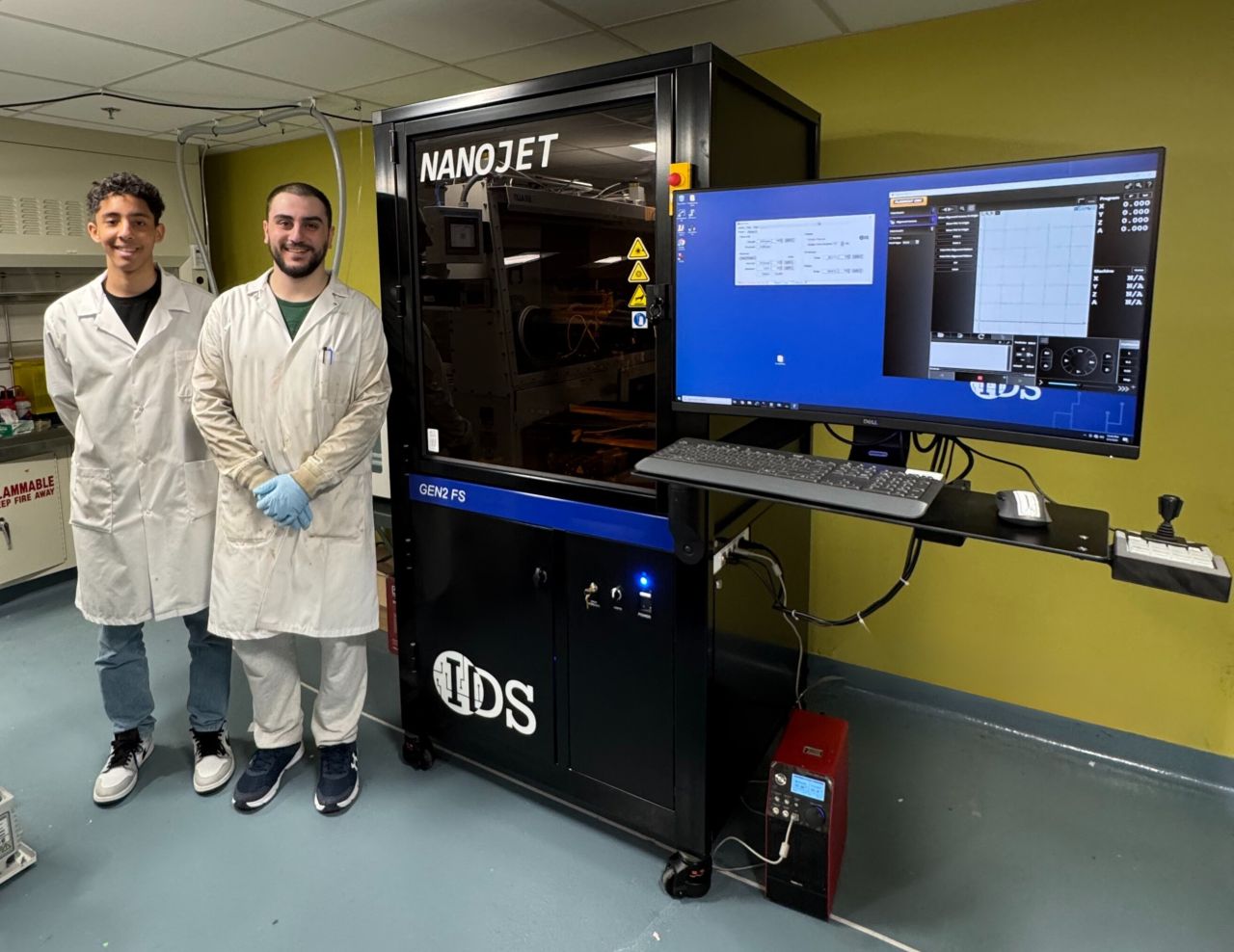 Picture of an IDS NanoJet Free Standing Aerosol Printer at Dalhousie University