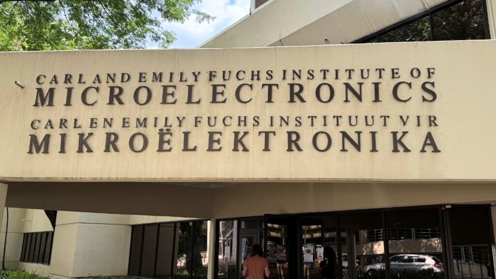 Photograph of the front of the University of Pretoria’s (UP) Faculty of Engineering, Built Environment and Information Technology (EBIT) building
